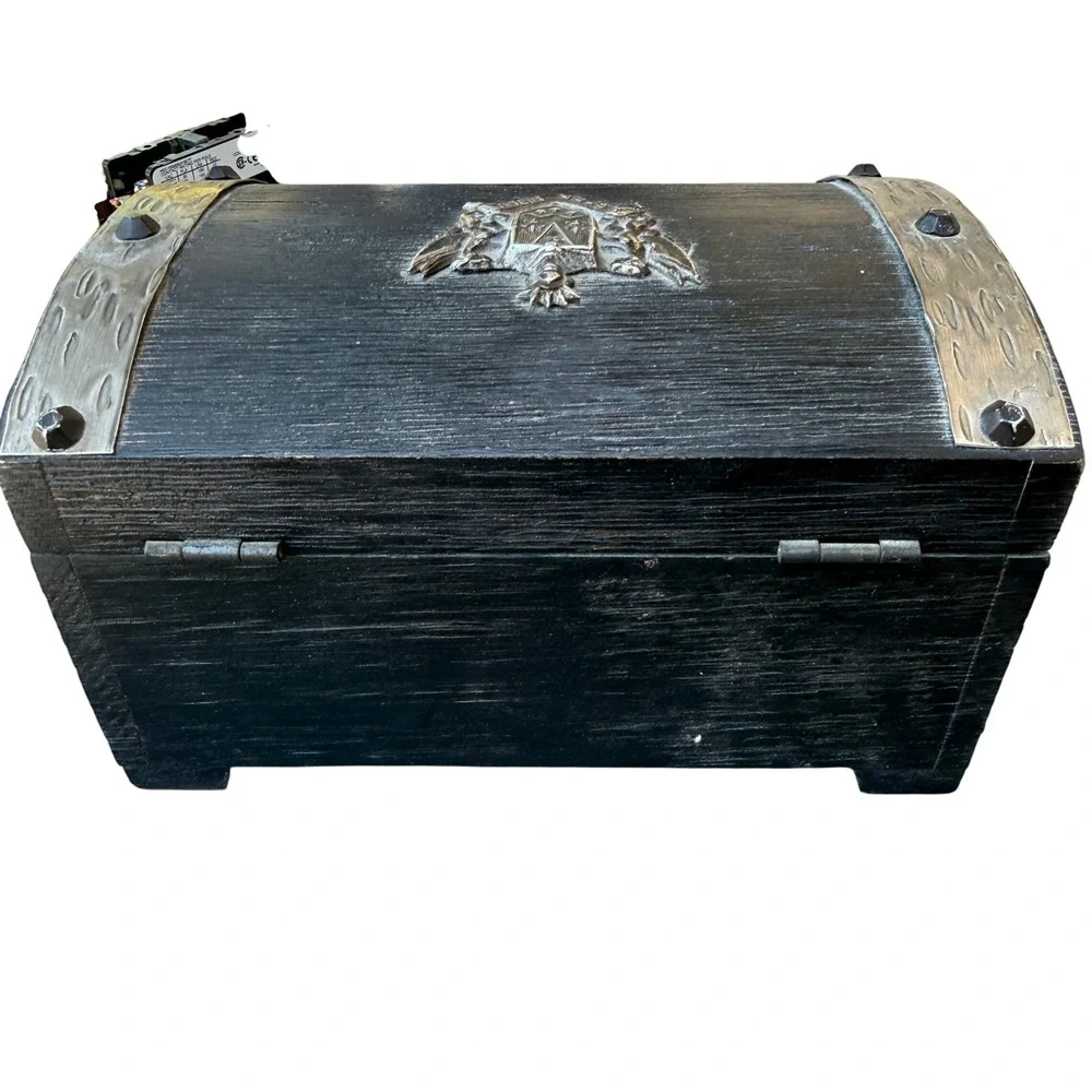 Vintage Gothic Jewelry Box Medieval Castle‎ Trinket Treasure Chest Made in Japan